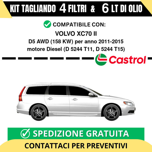 Tagliando per volvo xc70 d5 - per,