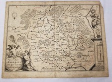 Antica mappa antica tedesca