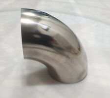 CURVA ACCIAIO INOX 90° 63mm PER SCARICHI E COLLETTORI