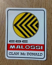 MALOSSI CDC CLAN Mc DONALD-ADESIVO EPOCA STICKER VINTAGE DECAL MOTORI MOTO EPOCA