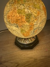 Jaeger Le Coultre Rare Pendulette Clock  World Globe Terrestre 8 Days Reserve