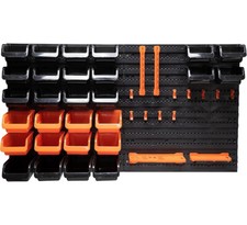 BLACK+DECKER Porta Attrezzi a Parete 43 Pz Organizer in Plastica Muro 98x23x43cm