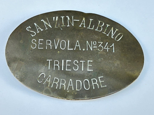 Antica targa fibula trieste - targa,