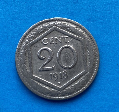 Moneta italiana cent 1918 - moneta,