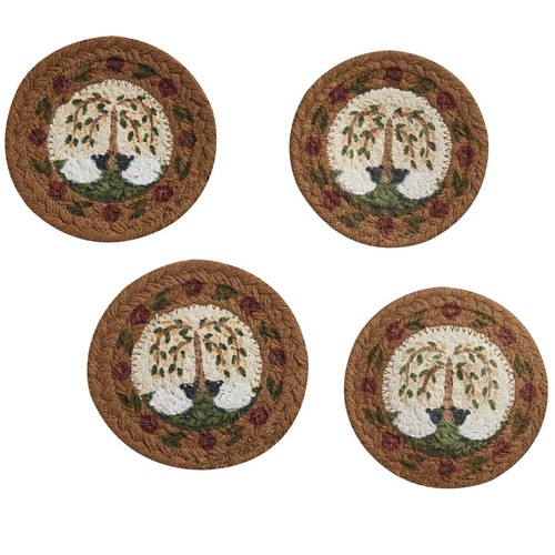 Set sottobicchieri intrecciati - set,