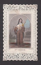 Sainte Thérèse d’Avila - Blot Edit. - Image pieuse dentelle - Canivet F083