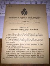 REGIO DECRETO SOPPRIME UN  POSTO MAGAZZINIERE PRESSO REGIA CALCOGRAFIA DI ROMA