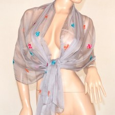Stola grigio argento donna