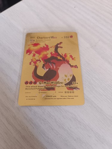 Carta charizard vmax - charizard, gold