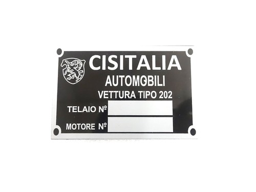 Targa dati compatibile con - targa,