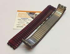 Bracciale elasticizzato rosso cupo Swatch originale attacco 19 mm lungo 13 cm