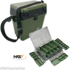 GREEN FISHING TACKLE SEAT BOX