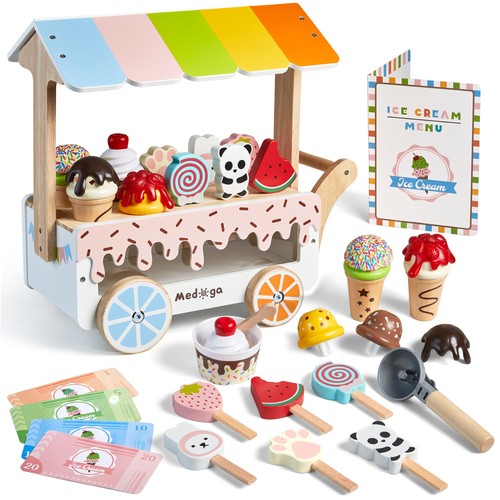 Carrello per gelato legno - gelato,
