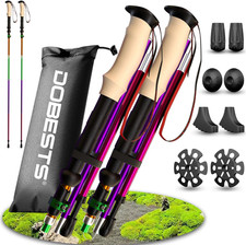 Bastoni Da Trekking, Bastoncini Trekking Pieghevoli Nordic Walking in Alluminio 