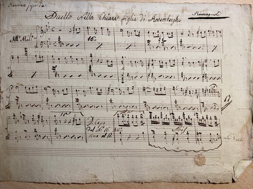 Antico manoscritto musicale - antico,