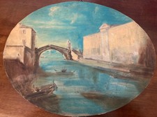 Glauco Tarquini, studio olio su legno. Venezia