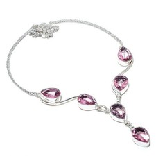 Collana gioielli etnici fatti a mano in argento 925 con pietre preziose...