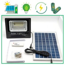 FARO AUTOALIMENTATO 100 200 300 400W +PANNELLO SOLARE +TELECOMANDO +CAVO LUNGO