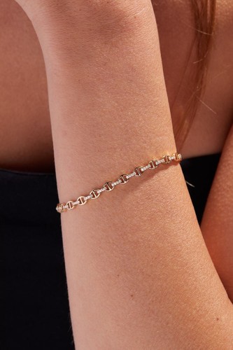 Bracciale donna maglia - , oro