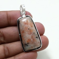 Ciondolo gioiello design etnico antico fatto a mano pietra del sole 2,2" SR 8035