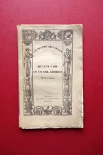 Libretto d'Opera Quanti Casi in un Sol Giorno Teatro Alla Scala Milano 1834 Raro