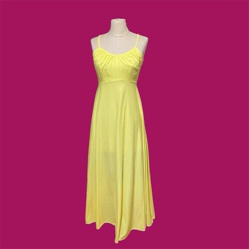 Maxi abito giallo vintage - , anni