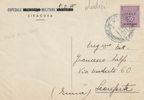 Italy cartolina 1943 - italy, 14.12.1943