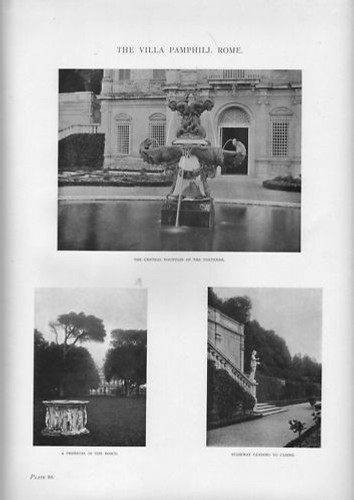 Stampa disegno giardino 1906