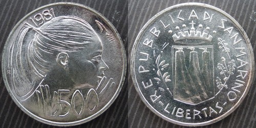 San marino 500 lire - *, 1981