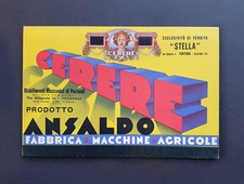 Agricoltura. Ansaldo Genova. Seminatrice Cerere. Depliant 1936. Pozzuoli. Grano 