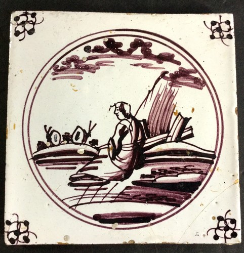 Antica scena pescatore - scena,