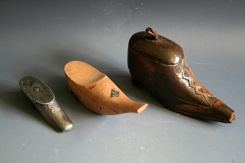Tre antiche scatole - da, fiuto