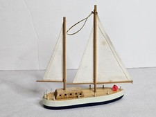 Wooden Sailboat Boat w/Fabric
