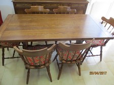 Tavolo fratino impiallacciatura frassino + 6 sedie massello frassino  -URDE