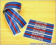 MARTINI Sponsor Strisce Decalcomanie Adesivi Nastri con Loghi 1200x40mm Kit