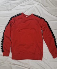 Felpa Kappa rossa con bande logo