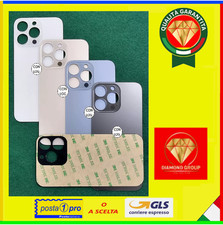 SCOCCA POSTERIORE BACK COVER VETRO + BIADESIVO PER IPHONE 13 PRO BIG HOLE ?