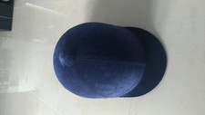 Cap da equitazione Blu in velluto + Frustino 