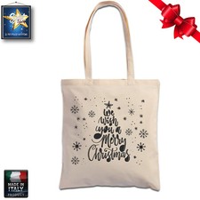 shopper borsa cotone natale