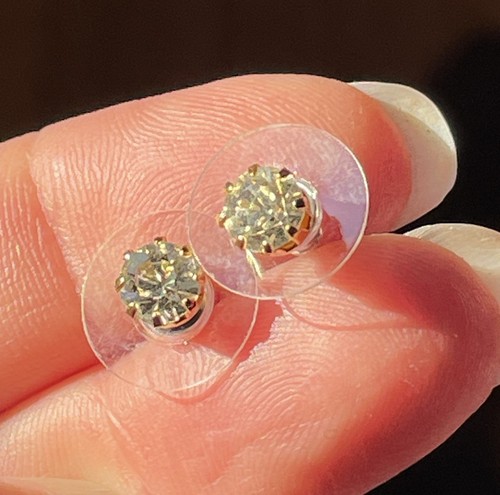 Orecchini perno con diamanti - orecchini, a