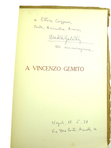 Ettore cozzani autografo - cozzani,