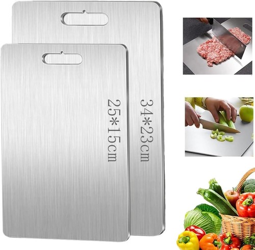 Tagliere acciaio inox pezzi - acciaio, 2
