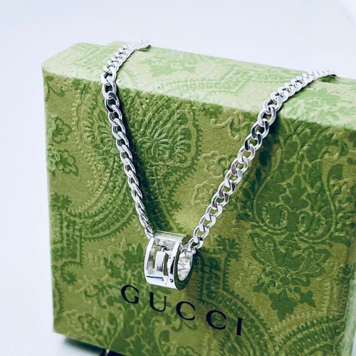Gucci collana ciondolo argento - collana,