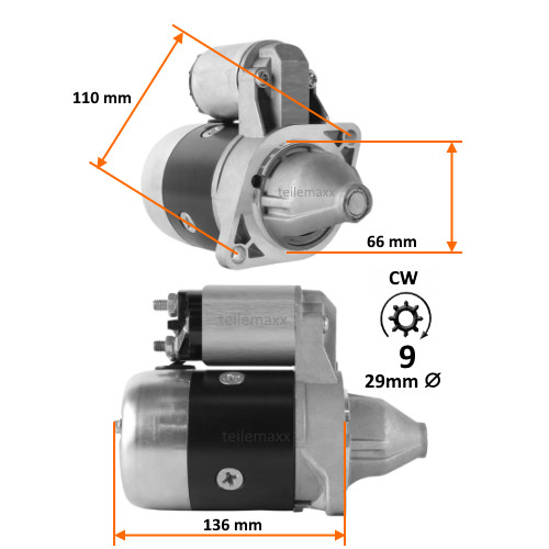 Motorino avviamento per - di,