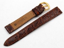 Cinturino Citizen Modello Lady  14mm Vero Coccodrillo Marrone Scuro Stile Retrò