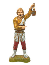 Pastore Ragazzo con Lanterna Landi Moranduzzo Cm 10 - Pastori Presepe