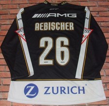 MAGLIA SHIRT TRIKOT ICE HOCKEY GHIACCIO HC LUGANO AEBISCHER 26 tg. L