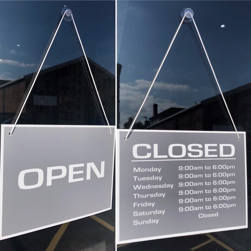 Open closed shop door - &,