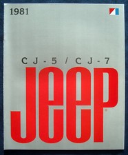 Brochure depliant 1981 Jeep