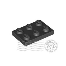 8x LEGO 3021 Piastra 2x3 Nero